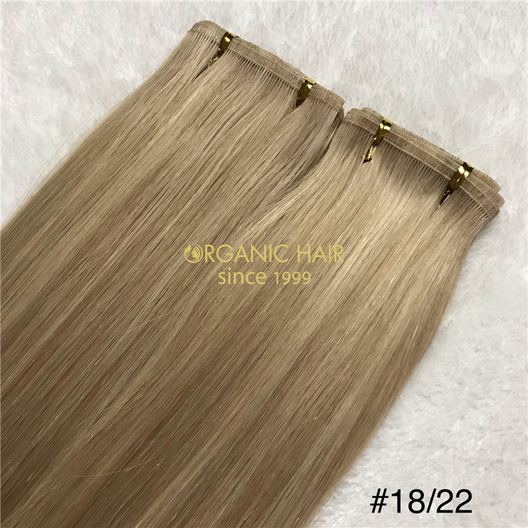 Human full cuticle #18/22 piano color flat wefts  X211